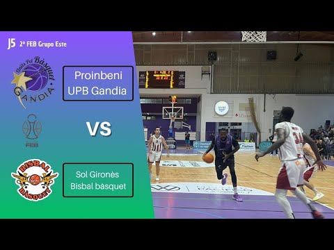 Proinbeni UPB Gandia - Sol Gironès Bisbal Bàsquet, J.5 2nd FEB (preview, 90seg.match and interviews)