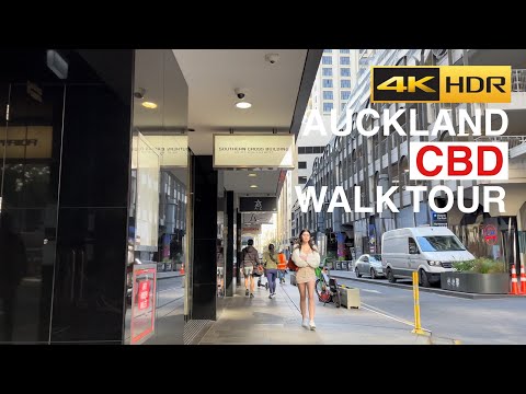 Auckland CBD Walkthrough on Saturday Morning New Zealand 4K HDR