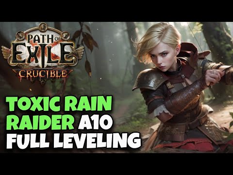 [POE 3.21] Toxic Rain Raider Leveling - Act 10 + All Skill Points and Labs - Full Run