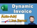 Excel Invoice Template That Adds New Lines Automatically