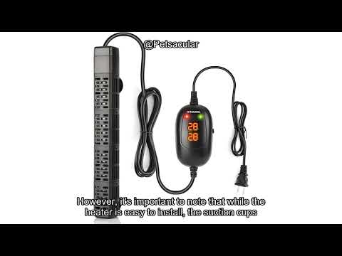 HiTauing Aquarium Heater, 50W/100W/200W/300W/500W Submersible Fish Tank Heater with Over-Temperature Protection and Automatic Power-Off When Leaving Water for Saltwater and Freshwater video review thumbnail