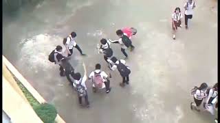 epic boys dance in schoolyard                     