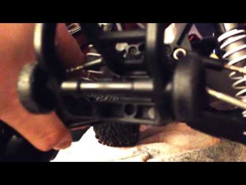 Traxxas VXL 4x4 Stock wheelie bar modification.