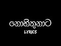 Nohithunata - (නොහිතුනාට) - Lyrics Video || Yuki Navaratne Ft. Chamath Sangeeth || New trending song
