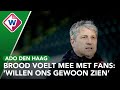 ADO-trainer Brood voelt mee met fans: ‘Heel jammer dat onze verrichtingen niet zichtbaar zijn’