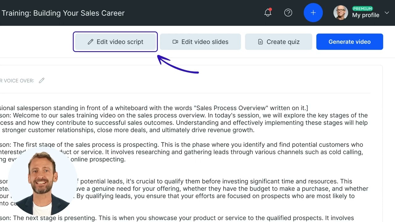 How to create a course plan and video lessons script with AI