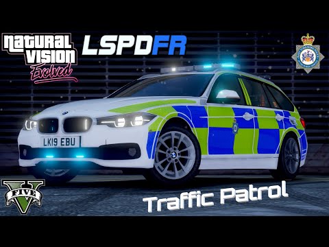 GTA 5 LSPDFR West Yorkshire BMW 330d Traffic Snow Patrol [4K][NVE]