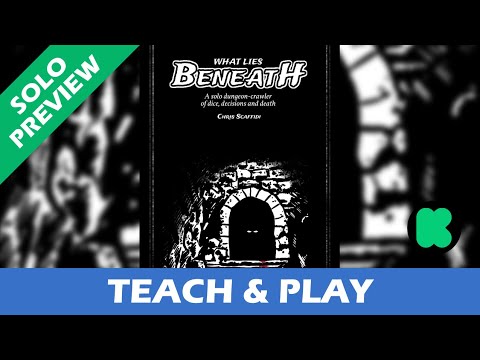 Tutorial & Solo Playthrough PREVIEW of What Lies Beneath - Solo RPG