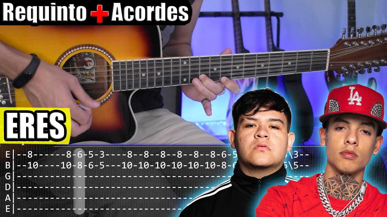 Eres - Natanael Cano x Junior H - Requinto + Acordes | TABS | Tutorial Guitarra