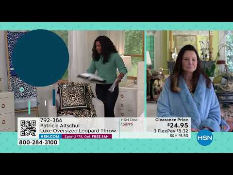 Patricia Altschul Luxe Überwurf mit Leopardenmuster