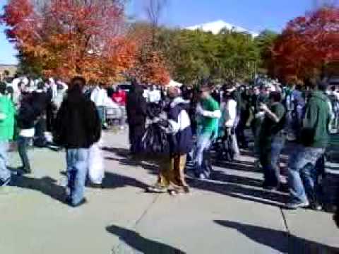 Can Man Dancing At Msu Tailgate