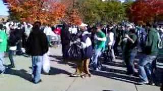 Can man dancing at MSU tailgate