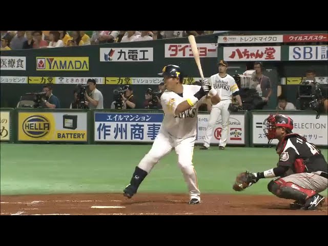 【4回裏】ロッテキラーが見せた!! ホークス・中村晃 勝ち越しタイムリー!! 2015/8/25 H-M