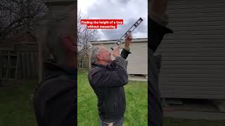 Using basic math to calculate the height of a tree & where it'll fall #tree #treeremoval #tools #diy