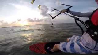 preview picture of video 'Sunset Foiling - Texas City Levee'