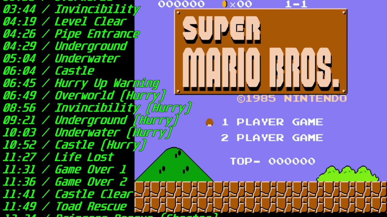 Nes Super Mario Bros Soundtrack (FDS)