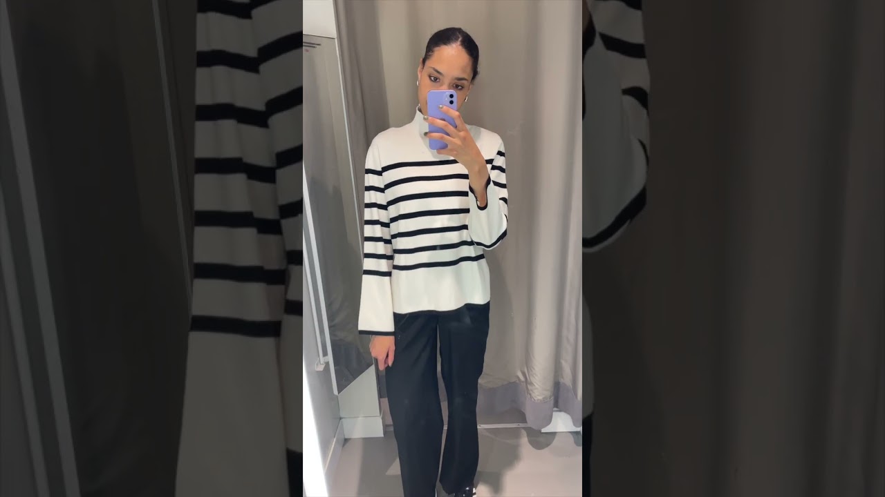 sweater try on 🤍 yes or no? 🫶🏽 (sweater from H&M) #shorts