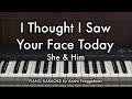I Thought I Saw Your Face Today She Him Piano Karaoke By Andre Panggabean