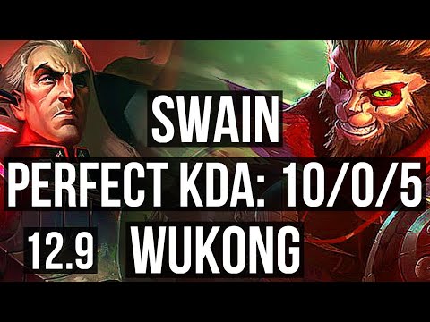 SWAIN vs WUKONG (TOP) | 10/0/5, 6 solo kills, Legendary, 1.4M mastery | NA Diamond | 12.9