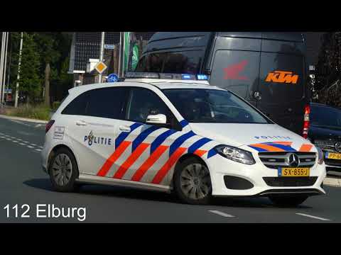 P1 2x Politie B-Klasse 2019 komen met spoed aan bij een ongeval in Elburg