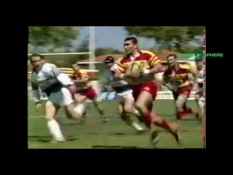 Rugby Relance de Bulldozer de Grégory Tutard (USA Perpignan - Castres Olympique 1998)