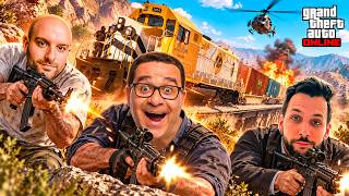 GTA 5 Online #11 - ASSALTO AO COMBOIO COM SAKI E VITOR