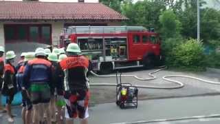 preview picture of video 'Cold Water Challenge Feuerwehr Münsterhausen Feuerwehrmann-Waschanlage'