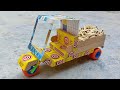 How To Make Matchbox TUK TUK Loading Rickshaw At Home DIY Cargo Auto Rickshaw Toy Dc Motor Auto