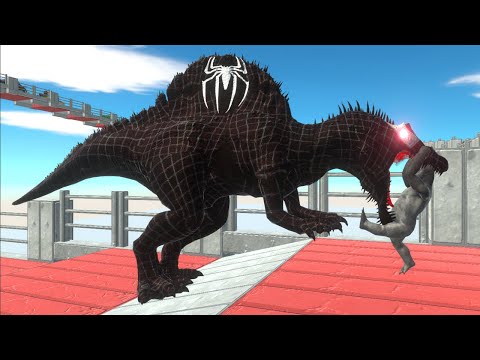 VENOM SPINOSAURUS DEATH FALL - Animal Revolt Battle Simulator