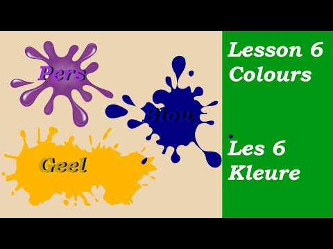 Learn Afrikaans for Beginners | Colours | Kleure |  Lesson 6