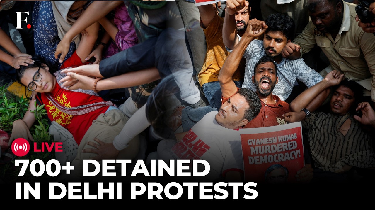 Delhi Protest LIVE: 700+ Detained In Delhi As Opposition Demands CEC’s Resignation