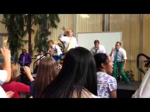 EFY Counselors break window