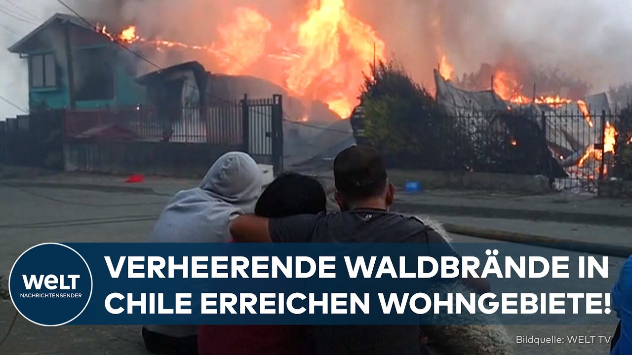 CHILE: Tödliche Waldbrände im Süden – Feuerwalzen erreichen Städte, zehntausende Menschen fliehen