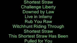 Metallica Shortest Straw Lyrics