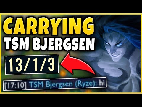 I CARRIED BJERGSEN SO HARD HE SAID HI TO YOUTUBE! INSANE HIGH-ELO CARRY! - League of Legends