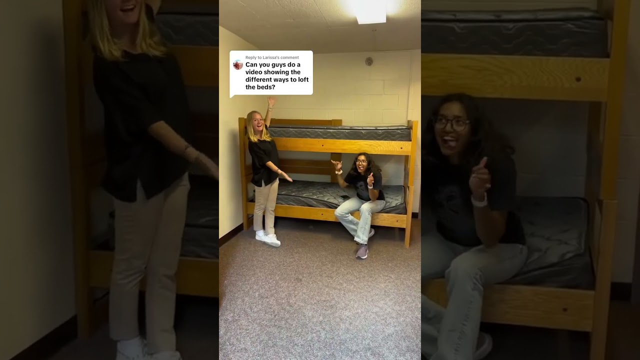 Dorm setups | How to maximize space in your dorm room | Stacking furniture