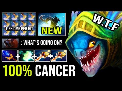 ABSOLUTELY BROKEN!!! NEW 7.23 Aghanim Upgrade Slark 1200 DMG Per HIT + 350 Agility DotA 2