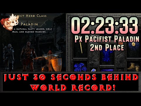 Just 30 Seconds Behind The World Record! Px Pacifist Paladin Normal Speedrun Diablo 2 Resurrected