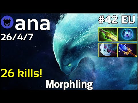 26 kills! ana [OG] plays Morphling!!! Dota 2 7.22