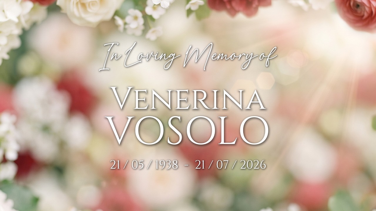 Memorial service livestream thumbnail for Venerina Vosolo