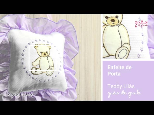 Enfeite de Parede Teddy Lilás | Ref: 50432