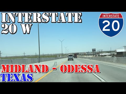 I-20 West - Midland - Odessa - Texas - 4K Highway Drive