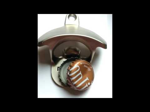 MAGCAP Magnetic Wall Mounted Bottle Opener And Bottle Cap Catcher Set