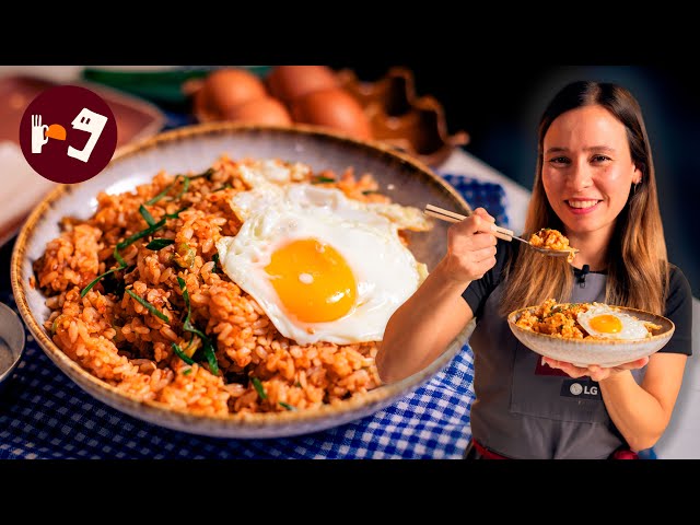 Receta del arroz frito coreano por excelencia: Kimchi bokkeumbap 