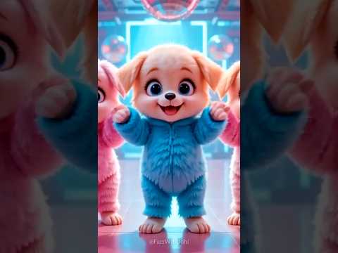 Cute puppy crazy dancing💃| #funnyanimals #cutepuppy #cartoon #funnyvideo #viraldance #516