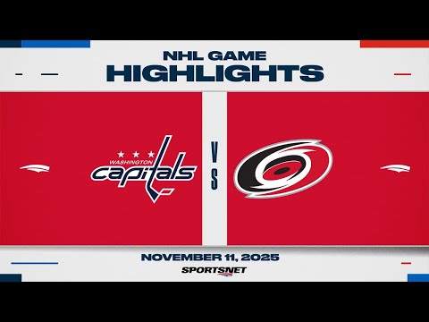 NHL Highlights | Capitals vs. Hurricanes - November 11, 2025