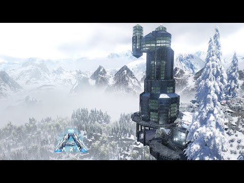 ARK: Genesis - Arctic Cliffside Tek Tower (Speed Build)