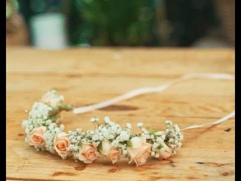 DIY Blumen Haarkranz selber binden