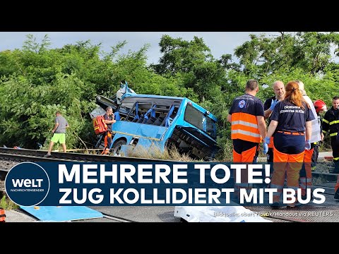 NOVE ZAMKY: Tragödie auf Schienen - mindestens sieben Tote bei Zugunglück mit Bus in der Slowakei!