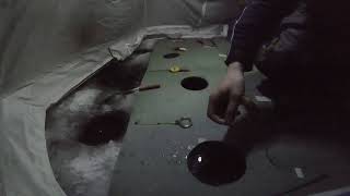 Ночная рыбалка на леща зимой с палаткой